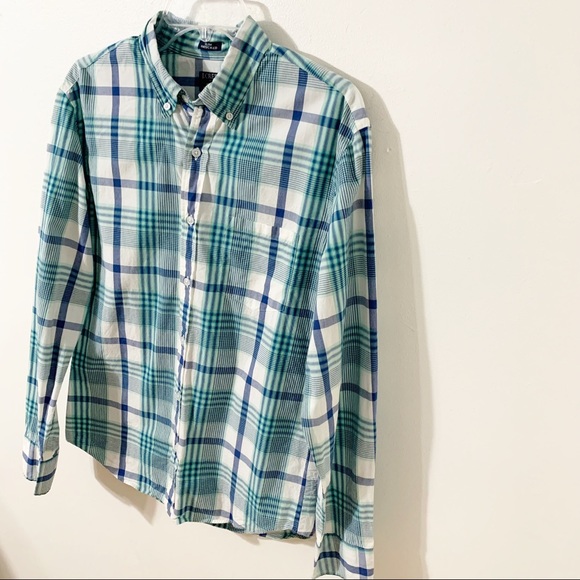 J. Crew Factory Slim Untucked Flex Wash Plaid Long Sleeve Button Down Shirt - Picture 2 of 7